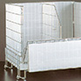 Wire cage roll containers