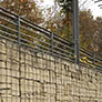 Gabions soudés comme mur de soutènement