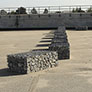 Welded gabions as decorative element