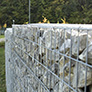 Welded gabions as decorative element