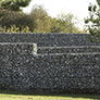 Welded gabions as decorative element